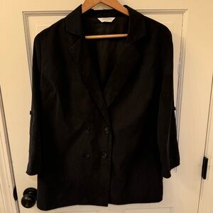 CONTEMPO Black Double-Breasted Women's Jacket, sz M